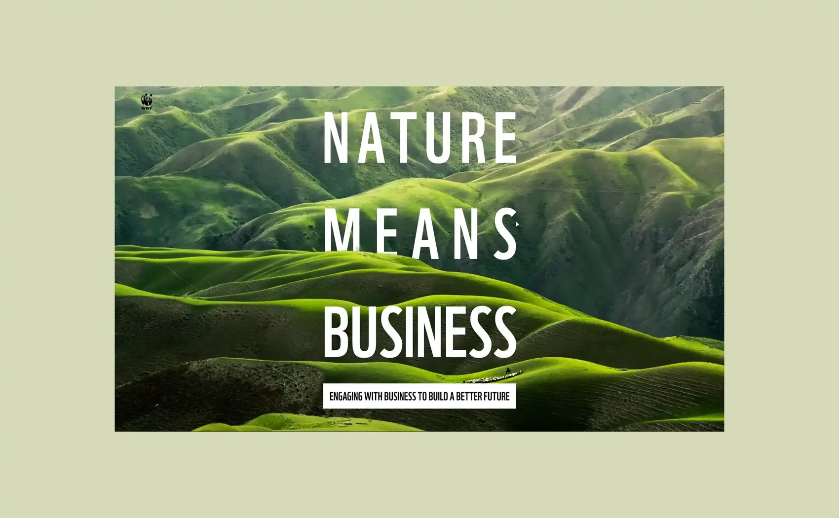 The WWF Nature Means Business key visual