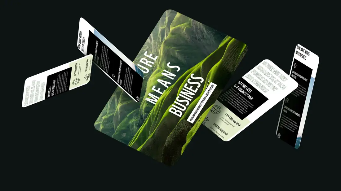 The WWF campaign identity carried across phone, tablet and desktop
